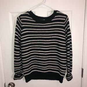 Black and white striped sweater